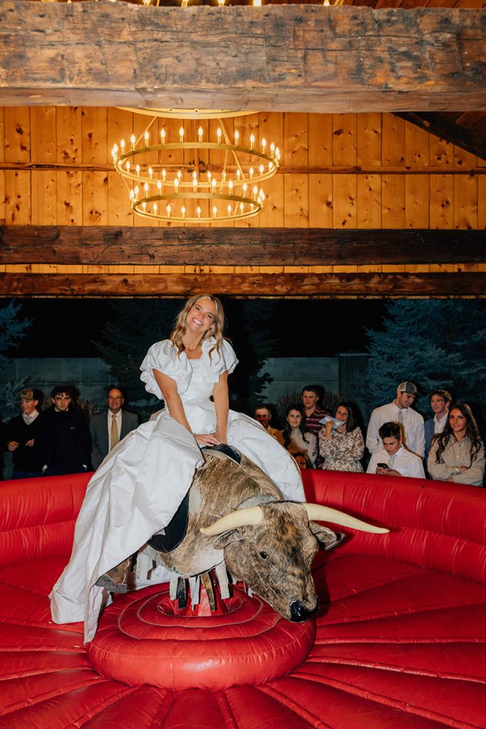 Buck Wild Bride on Bull - Jackie Siggard Photo + Video - Mechanical Bull Riding Rental Wedding Vendor