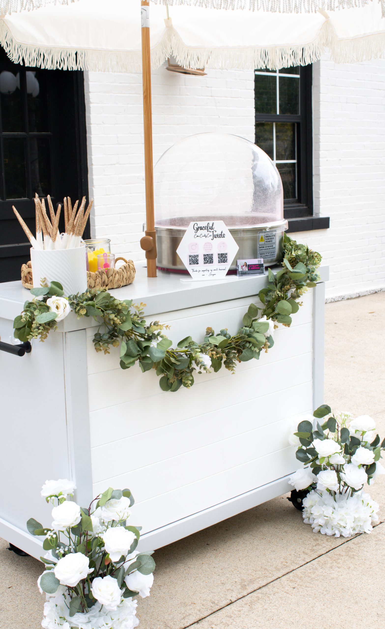 Graceful Twists Cotton Candy Cart - Wedding Event