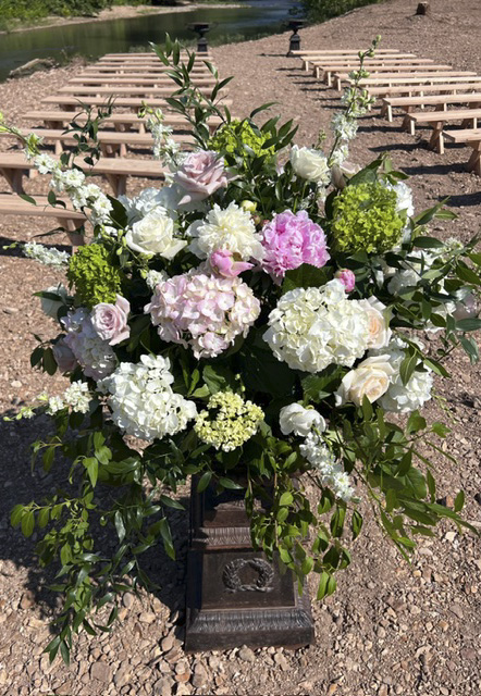 Maggie & Johns Wedding Ceremony Flowers